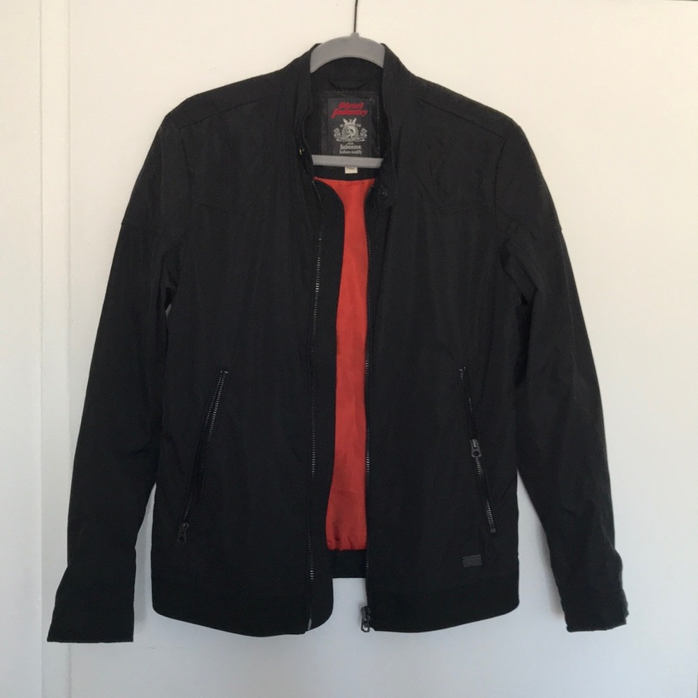 Black Diesel Jacket quality leather